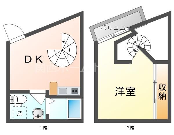 ピラミッドアネックス(1DK/1階)の間取り写真