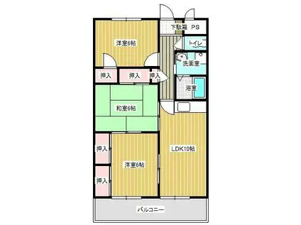 メゾン・エトワール(3LDK/2階)の間取り写真