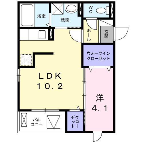 シャルム ソレイユ(1LDK/3階)の間取り写真