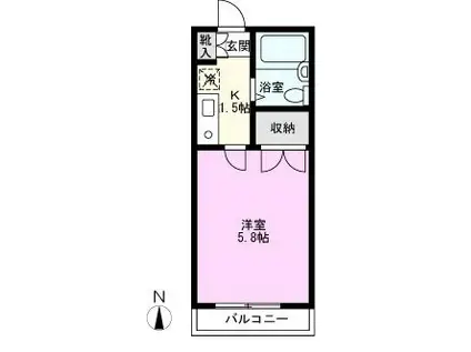 クレストプラザ(1K/3階)の間取り写真