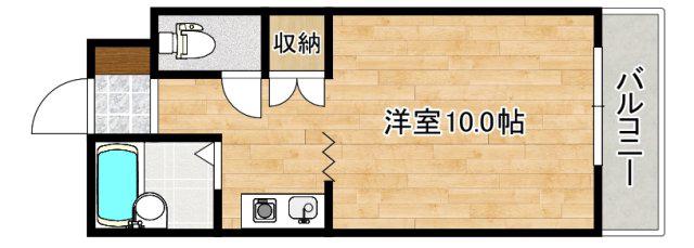 レジデンスSORI(ワンルーム/1階)の間取り写真