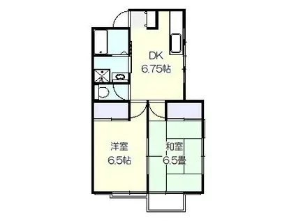 パレス片倉(2DK/2階)の間取り写真