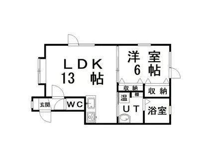 カーサ光和5号館(1LDK/1階)の間取り写真