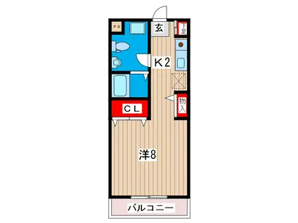 滑川ビル(ワンルーム/2階)の間取り写真