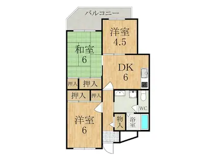 AMENITY24(3DK/3階)の間取り写真