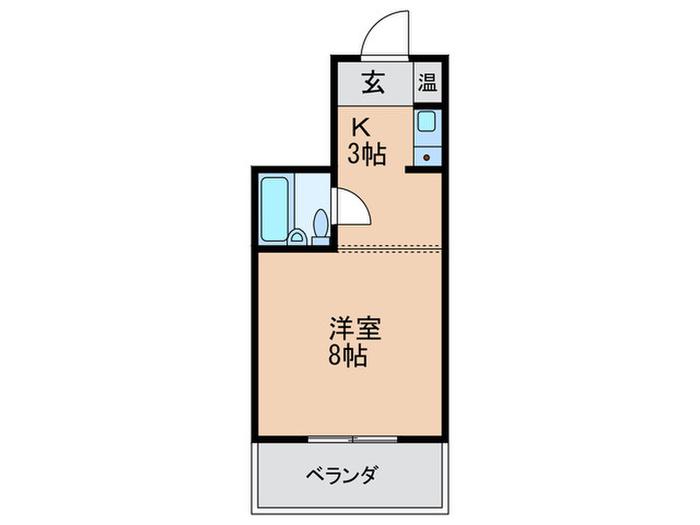 シャトウ十三(1K/6階)の間取り写真