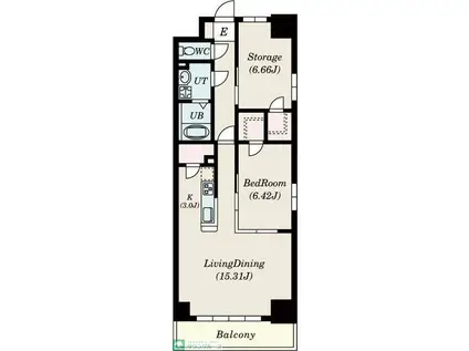 S-FORT鶴舞ARTS(2LDK/4階)の間取り写真