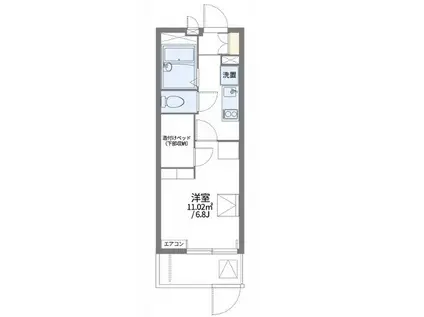 レオパレス東島田(1K/1階)の間取り写真