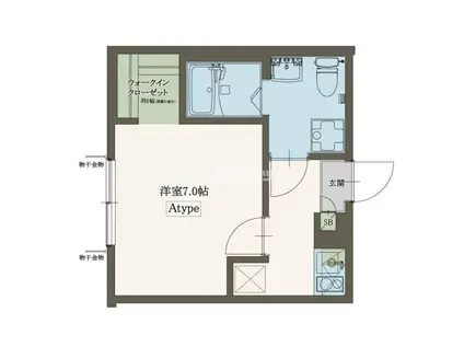 AGRANDE一橋学園(1K/3階)の間取り写真
