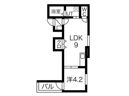 KOBE MKC(1LDK/1階)の間取り写真