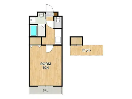 サングランデ(1K/3階)の間取り写真