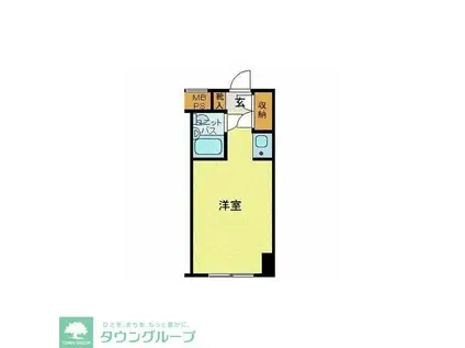 ハローレジデンス西葛西(ワンルーム/3階)の間取り写真