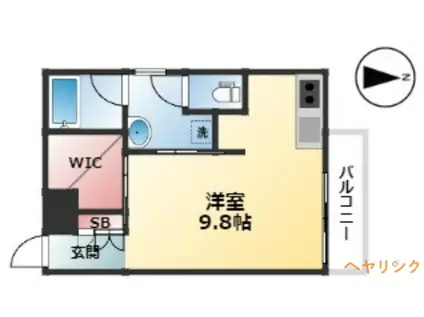 ルミナスパレス名駅(ワンルーム/5階)の間取り写真