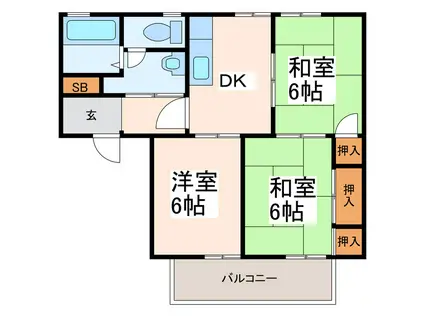 グランドメゾン(3DK/1階)の間取り写真