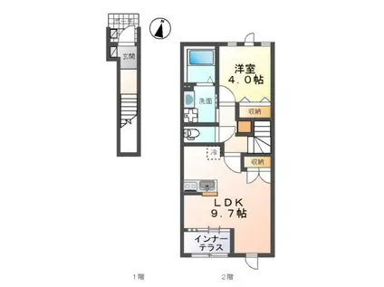 ステラートIII(1LDK/2階)の間取り写真