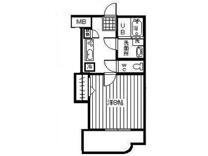 ロイヤルスター(1K/2階)の間取り写真