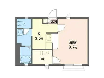 サンジェルマン(1K/2階)の間取り写真