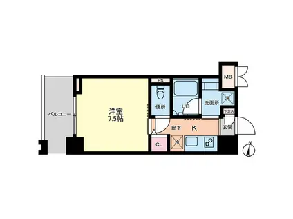 プライマル板橋本町(1K/4階)の間取り写真