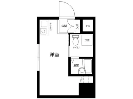 マック千束コート(ワンルーム/3階)の間取り写真