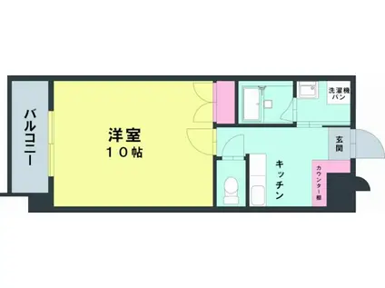 メイン花園(1K/5階)の間取り写真