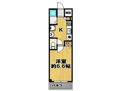 サンプラザ大正(1K/8階)の間取り写真