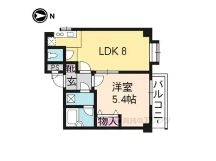 ホワイトクレステ(1LDK/2階)の間取り写真
