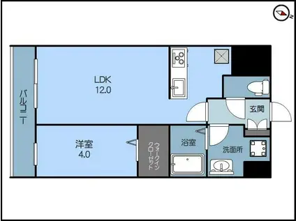IMPANNATORE(1LDK/3階)の間取り写真