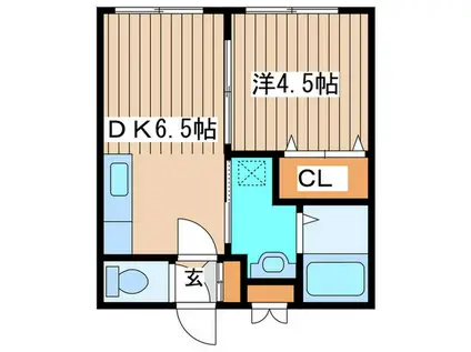 WINNIE L′OURSON(1DK/4階)の間取り写真