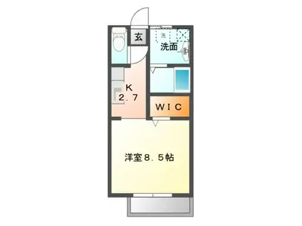 ノッテ ステラータ(1K/2階)の間取り写真