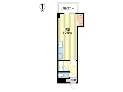 グランドハイツ岩見(ワンルーム/5階)の間取り写真