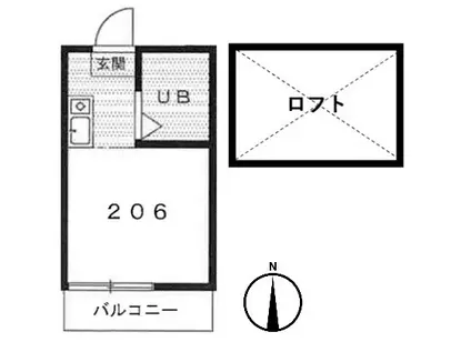 プリンセスコート代沢(ワンルーム/1階)の間取り写真
