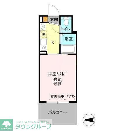 パティオ坂巻(1K/3階)の間取り写真