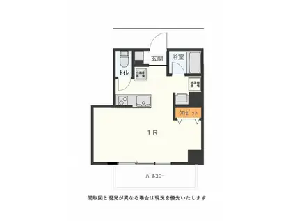 ミレーユステディア(1K/8階)の間取り写真