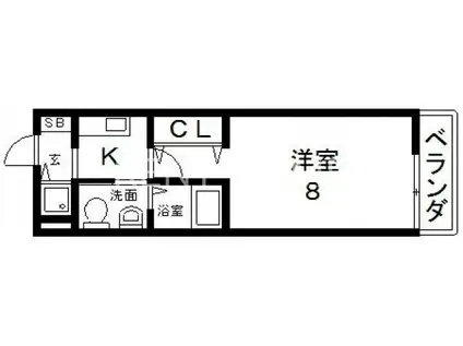 CITY PAL 田島 ウエスト(1K/3階)の間取り写真