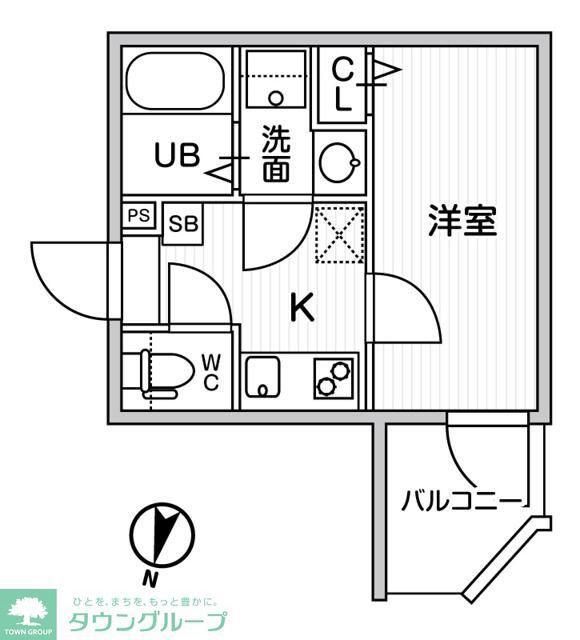 TS CUORE横濱元町(1K/1階)の間取り写真