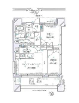 シェルゼ王子神谷(2LDK/5階)の間取り写真