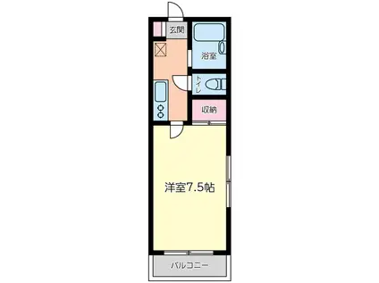 エクレージュ(1K/3階)の間取り写真
