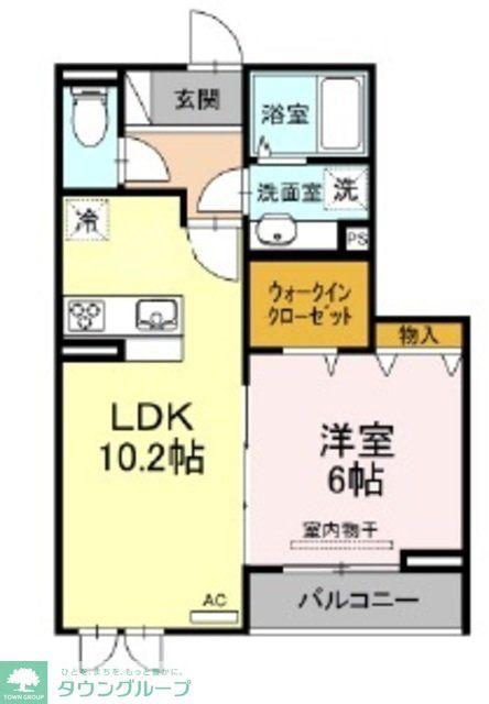 オークビレッジ(1LDK/1階)の間取り写真