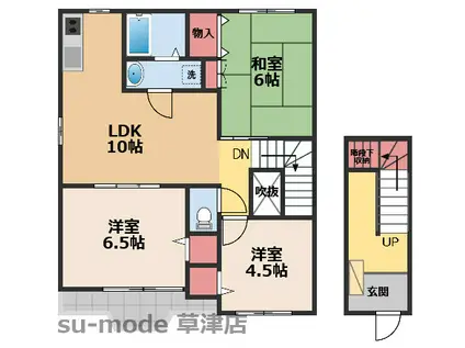 リバティースペースII(3LDK/2階)の間取り写真