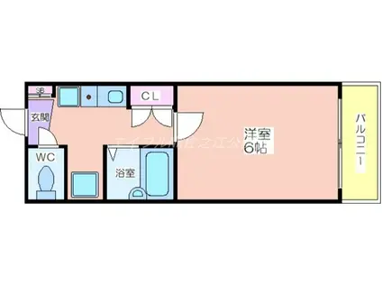 ハイツ新今宮(1K/7階)の間取り写真