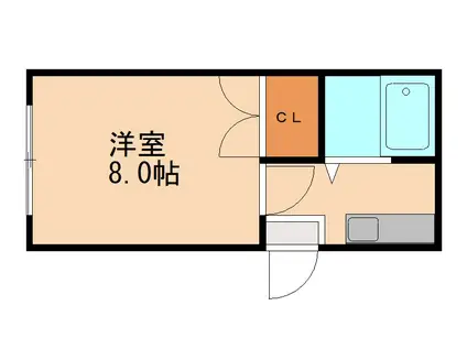 アーバンテラス(1K/2階)の間取り写真