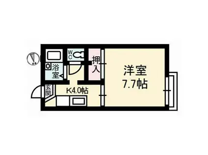 グリーンゲーブルスA(1K/2階)の間取り写真