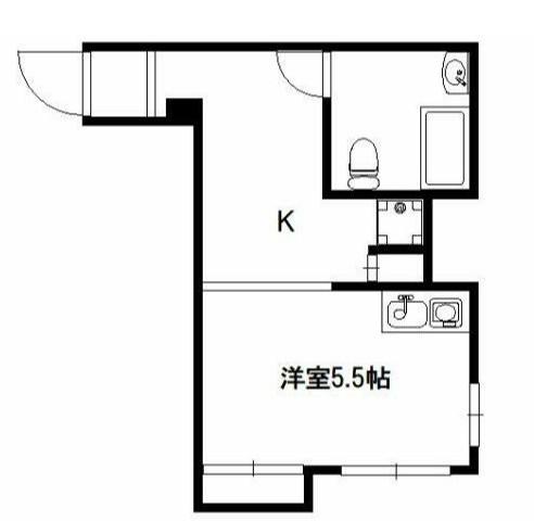 橋口デンタルビル(ワンルーム/3階)の間取り写真