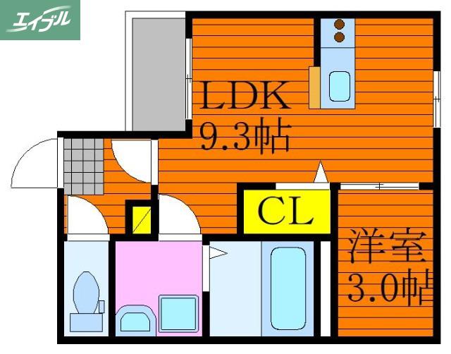 REGALEST MIRAI(1LDK/2階)の間取り写真