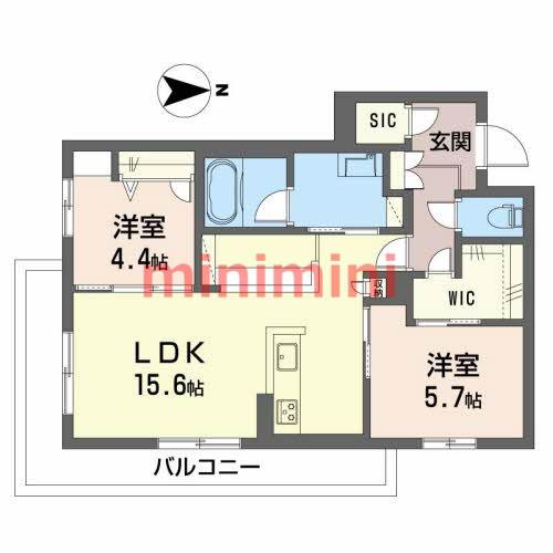 ライフステージ東和(2LDK/2階)の間取り写真