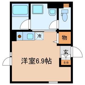 ラディアン大井(ワンルーム/2階)の間取り写真