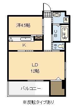 ロイヤルメゾン谷川(1LDK/3階)の間取り写真