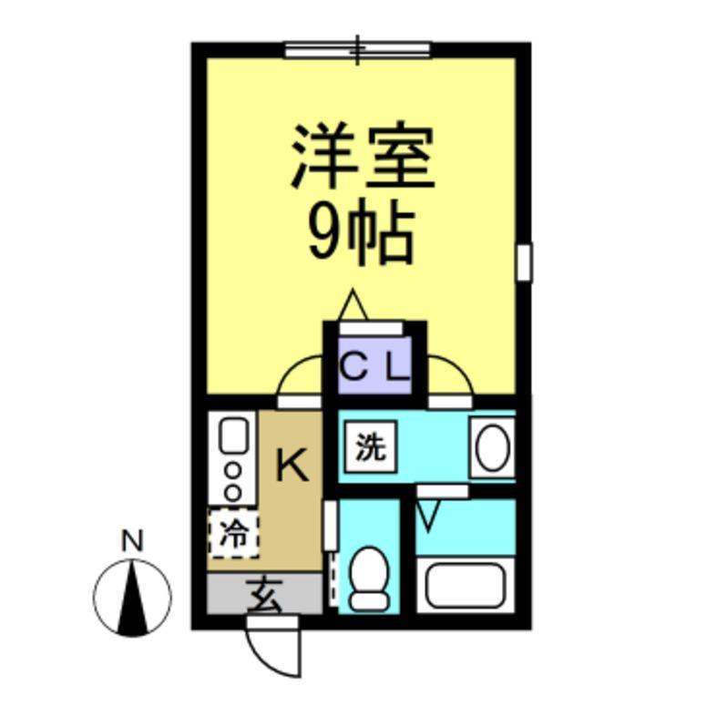 MAISON BLANC(1K/1階)の間取り写真