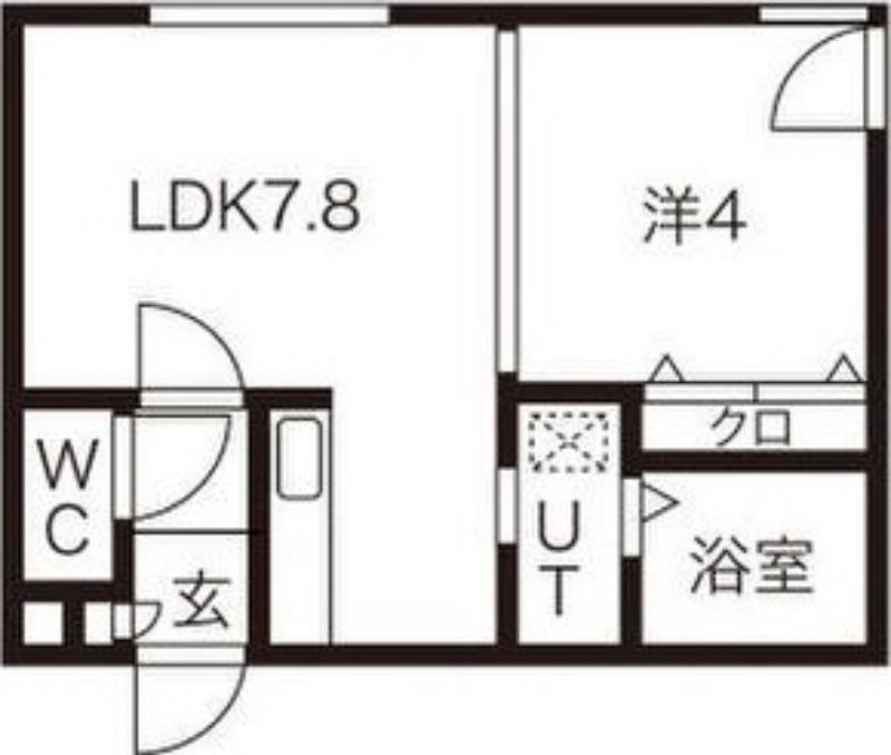 クレアメゾン環状通東(1LDK/2階)の間取り写真