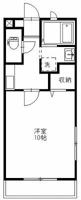 ソレジオ15(1K/1階)の間取り写真